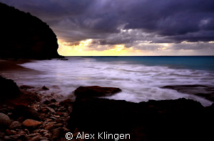 Sunset over Caribbean Sea by Alex Klingen 
